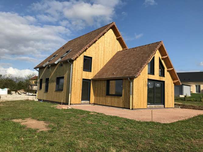 réalisation eco bois construction maison à Ecuisses