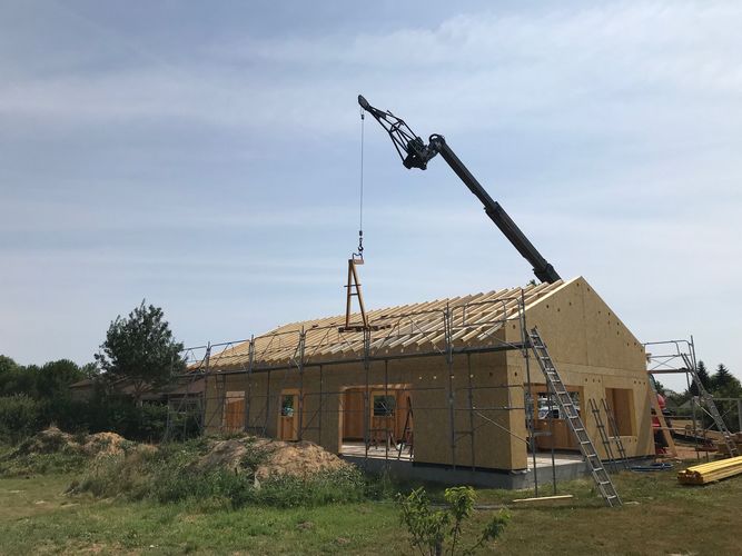 réalisation eco bois construction maison à La Chapelle de Bragny