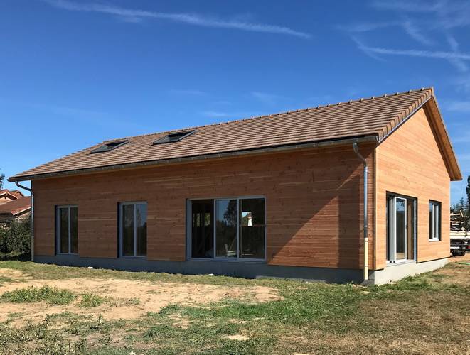 réalisation eco bois construction maison à La Chapelle de Bragny
